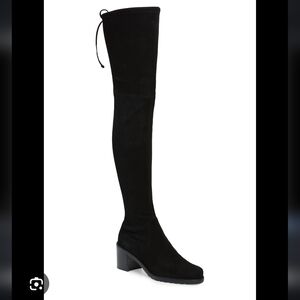 Stuart Weitzman Darla black genuine suede leather otk boots 8 M